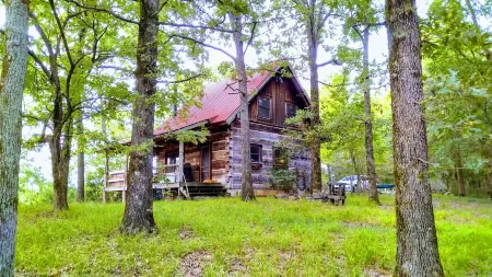 Oma's Cabin on Arkansas River - cozy remote cabin overlooking the Arkansas River