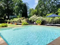 Downtown St. Helena retreat with pool, bocce ball and privacy. Permit #PL23-019