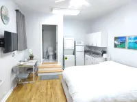 Luxury Master Suite king size bed full bathroom in the center of Myrtle BeachSC Hotels near Ocean Lakes Family Campground