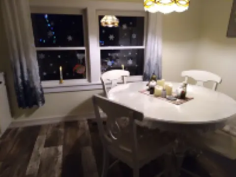 Cozy nestled in quiet neighborhood. On snowmobile and ATV trail.