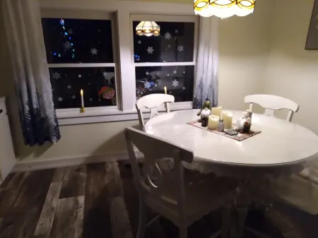 Cozy nestled in quiet neighborhood. On snowmobile and ATV trail.