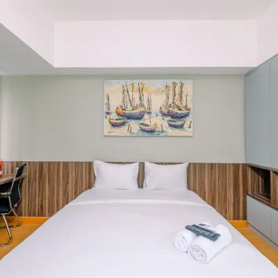 Comfortable Pool View Studio Room at LRT City Jatibening Apartment Hotels near Jatiwaringin