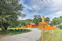 Deck & Hot Tub: Bryson City Riverfront Cabin! - 3-Star