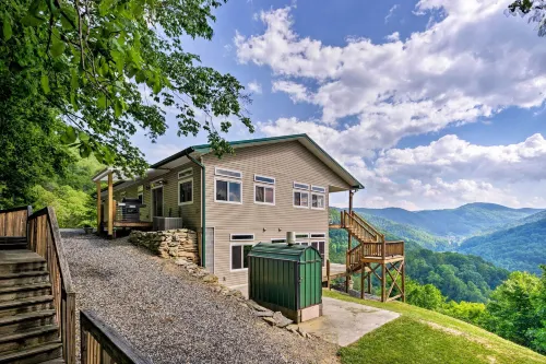 Private Blue Ridge Home w/ Mountain Views, Hot Tub - parking