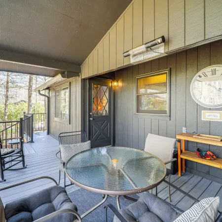 Near Lake + Trails: Rustic Newland Cabin w/ Deck!