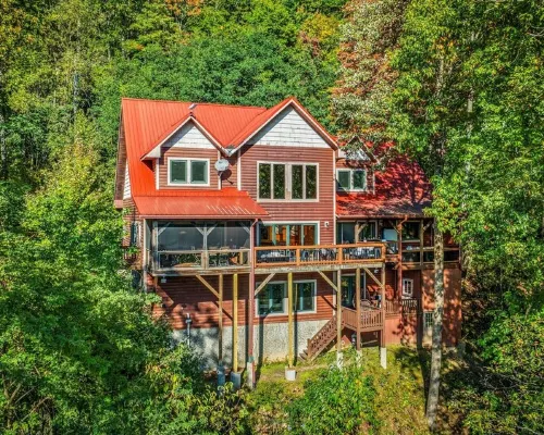 Stunning Views • Hot Tub • Sauna • Theater • Game Rooms • Sleep/Dine 23 •Firepit Hotels in Qualla
