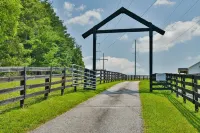Newly built cabin on horse farm.