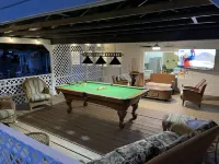 ''By the river '' 2 homes 16 guests pool table game room private deck
