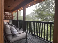 Exquisite views of Shawnee National Forest seen from a private, covered hot tub.