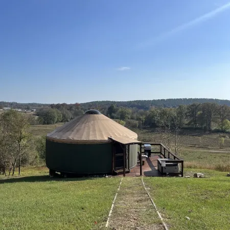 Luxury Yurt for Couples with Hot Tub on Deck