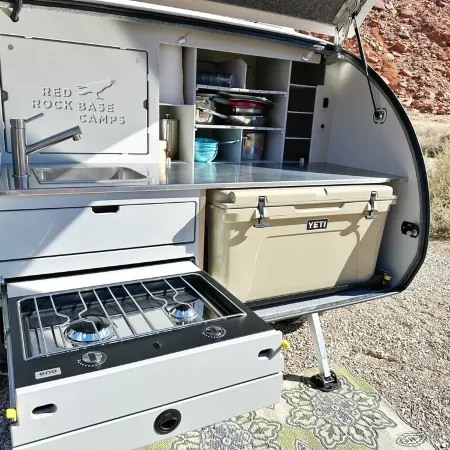Red Rock Base Camps Teardrop Trailer #2. Take your hotel room outside!