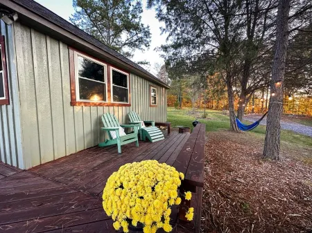 The 'Happy Go Fishing Cabin' at the Park Place (on Parks Rd)