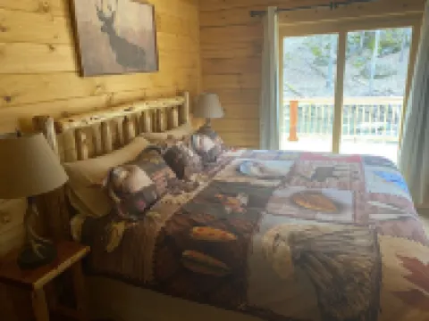 New 2/2 Log Cabin, Rushing Trout Stream, Hot Tub, Fireplace, 8 acres, WiFi