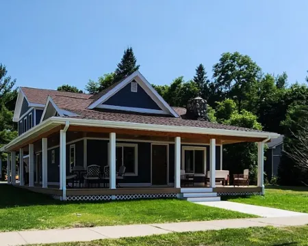 Newly renovated home with lake views, only one block from the beach! Hotels in Boyne City