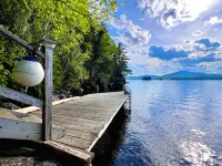 Spacious Living Room and Private Dock - Stunning Lakefront Retreat