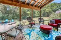 Scenic Wooded Lot with Cozy Fireplace and Fire Pit - Charming Escape