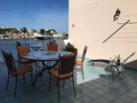 Panorama from Postcard sea view apartment in the port of Ischia