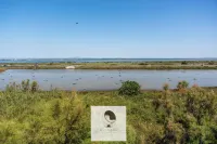 Luxury building with pond view and parking