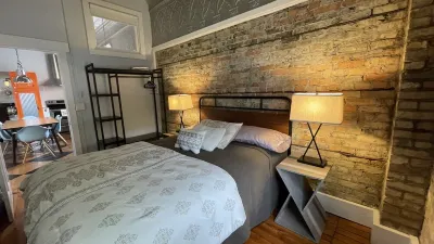 Historic loft  apartment in downtown Frankfort, TWO blocks from Lake Michigan!