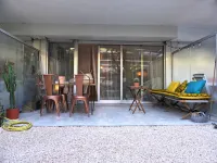 Studio in a green setting