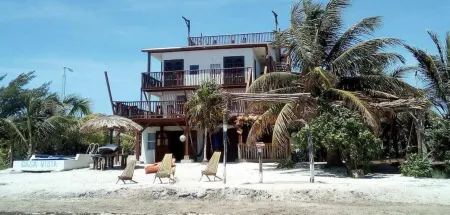 Seculuded beachfront home, outdoor showers, rooftop deck, 360 island view Отели рядом с достопримечательностью «Caye Caulker»