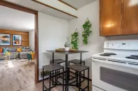 Vibrant basement suite, blending style and comfort for a delightful stay.