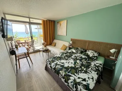 Studio vue mer Avec Terrasse et Jardin Dans Residence de Standing Avec Piscine