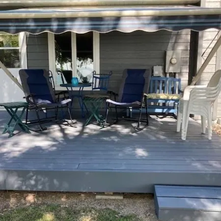 Year round cabin on level lot with dock