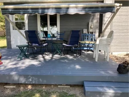 Year round cabin on level lot with dock