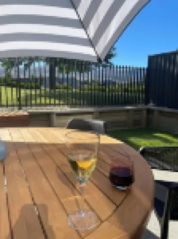 Warm and stylish new home close to river, lake, restaurants and golf course.