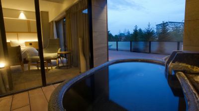 デラックス ツインルーム 露天風呂付 草津ナウリゾートホテルの写真