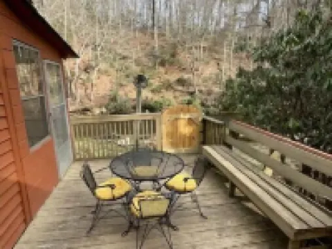 Cozy creek side cabin.  Pet Friendly.   Single Story, with ramp at entry Hotels in Laurel Fork