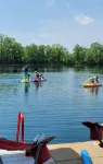 Relax fish/play: Pvt 25-acre clear Blue Lake w/ home that sleeps 10 comfortably. - Wifi
