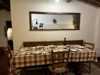Ancient Tuscan style country house with a view of the Pisan Mountains