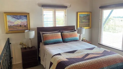 Secluded, modern adobe home just 4.9 miles from the historic Santa Fe Plaza.