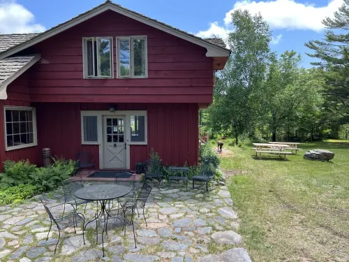 Family  friendly lakefront property on large wilderness estate with sandy beach