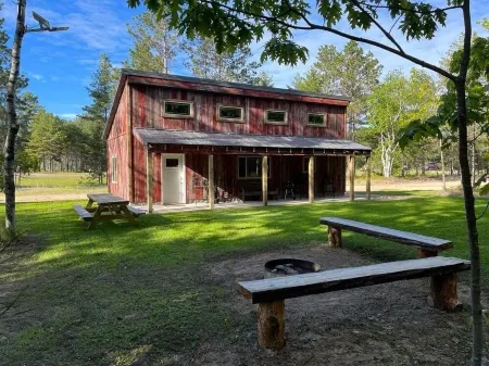 Modern Cabin Retreat Across from Lake Superior Beach Access