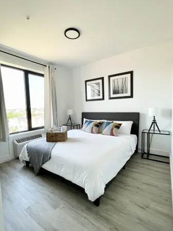 Modern 1 Bdrm King-Mins to NYC,Ewr,Pru,Njpac, Dwntwn Newark, MetLife