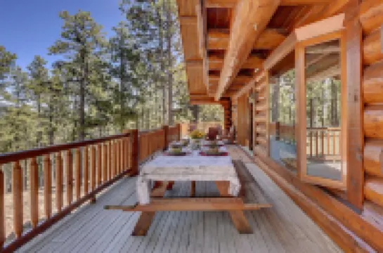 Luxury Log Cabin with Mountain Views on 2.5 Acres