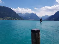 Two-Bedroom Apartment for 4-5 Guests with Lake and Mountain Views