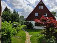 Stylish wooden house in Bohemian Switzerland and the Lusatian Mountains for 10 people