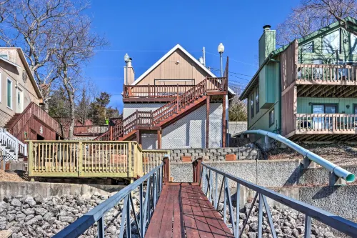 Lakefront Ozarks Home Deck and Boat Dock!