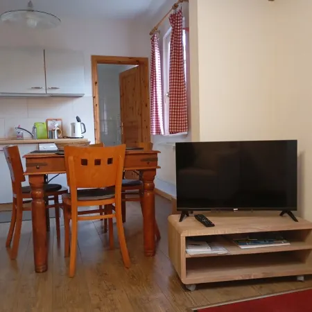 Vacation apartment near the national park and harbor with terrace and parking space