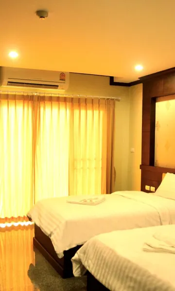 ห้องมาตรฐานเตียงแฝดพร้อมวิวเมือง