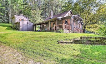 Rustic Cabin with Patio and Pond on Blue Ridge Parkway