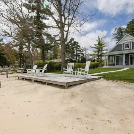 Beautiful waterfront home with private beach.