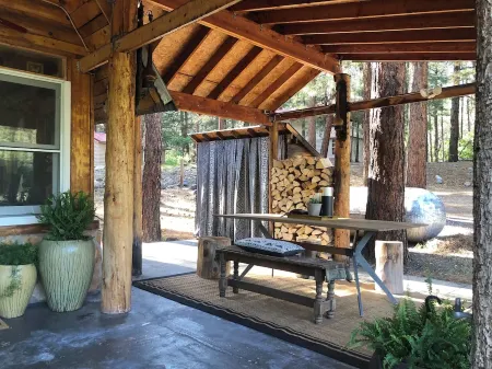 The GETAWAY nestled in the Brazos Cliffs near the river.