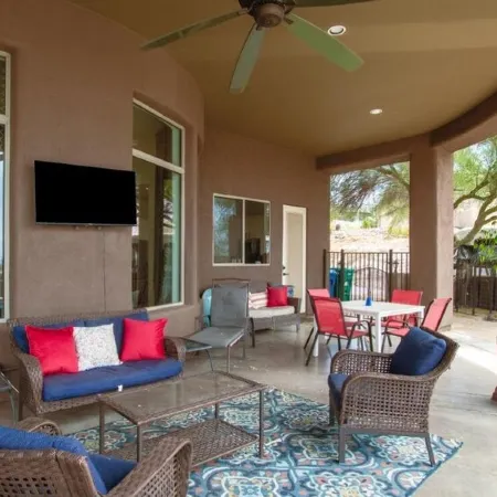 Spacious 4-bedroom house with Mountain View’s, pool and putting green.