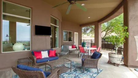 Spacious 4-bedroom house with Mountain View’s, pool and putting green.