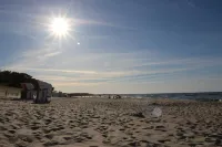 Beachfront apartment w. Terrace, sauna, wallbox, perfect for child+dog, fully fenced Hotels in Zempin